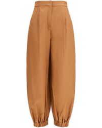 Fendi - Balloon Trousers Cotton-Linen - Lyst