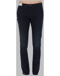 Incotex - Jeans With Patch Logo Cotton Elastane Trousers - Lyst