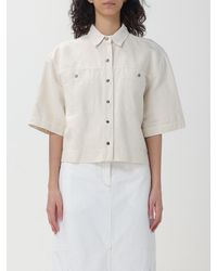 Brunello Cucinelli - Off Boxy Cotton Linen Shirt - Lyst
