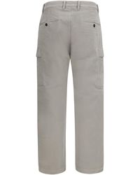 C.P. Company - Cargo Pants Stretch Cotton Satin Trousers - Lyst