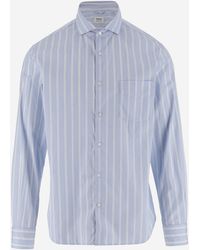 Aspesi - Cotton Shirt With Striped Pattern - Lyst