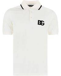 Dolce & Gabbana - Chest Logo Embroidered Polo Shirt - Lyst