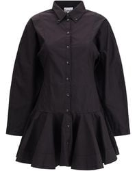 Ganni - Short Chemisier Dress - Lyst