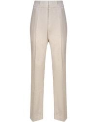 Genny - Linen Blend Tailored Pants - Lyst