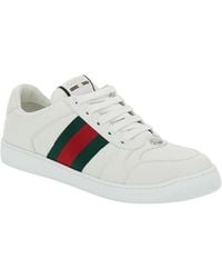 Gucci - Low Sneakers Screener Leather Lambskin Trainers - Lyst