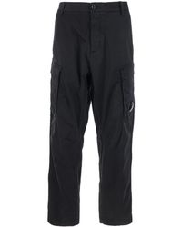 C.P. Company - Pants With Cargo Pockets And Lens Motif On The Leg - Lyst