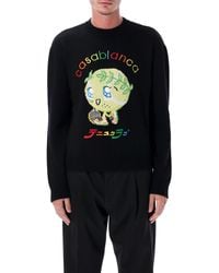 CASABLANCA - Character Intarsia Crew Sweater - Lyst