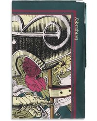 Burberry - Silk Scarf With Etched Knight - Lyst