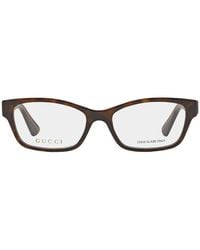 Gucci - Eyeglasses Cat Eye Full Rim, Havana Frame And Clear Demo Lenses Lens Gg0635O002 - Lyst