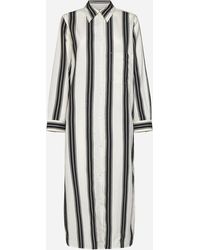 Totême - Striped Cotton-Blend Tunic Dress - Lyst