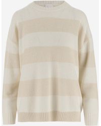Allude - Wool And Cashmere Blend Striped Sweater - Lyst