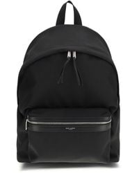 Saint Laurent - City Backpack Leather And Nylon Backpacks - Lyst