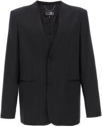 MM6 by Maison Margiela - Single-Breasted Blazer - Lyst