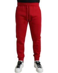 Dolce & Gabbana - Cotton Blend Skinny Jogger Pants - Lyst