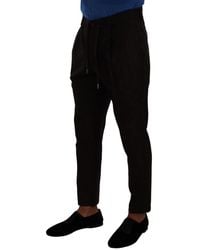 Dolce & Gabbana - Bordeaux Wool Skinny Trouser Pants - Lyst