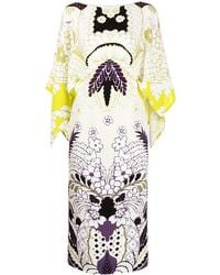 Valentino - Tropical Word Arazzo Kaftan Dress - Lyst