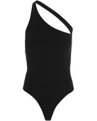 Alexander McQueen Synthetic Sleeveless Bodysuit in Black Womens Clothing Lingerie Bodysuits 