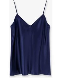 Alberta Ferretti - Satin Top - Lyst