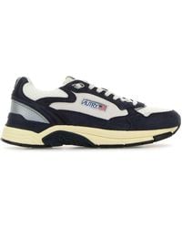 Autry - Two-Tone Leather And Mesh Hyperway Sneakers - Lyst