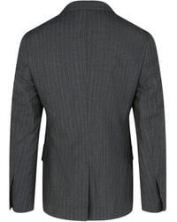 Ferragamo - Pinstripe Buttoned Jacket - Lyst