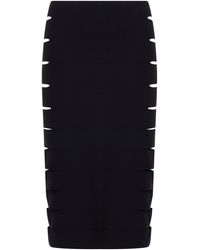 Alaïa - Skirt, Midi With Cut-Outs, Viscose - Lyst