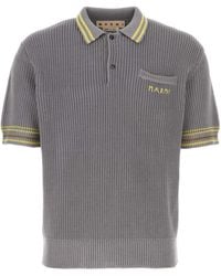 Marni - Dark Cotton Polo Shirt - Lyst