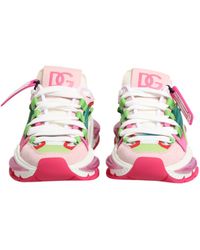 Dolce & Gabbana - Leather Airmaster Low Top Sneaker Shoes - Lyst