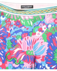 Dolce & Gabbana - Floral Stretch Jersey Leggings Pants Silk Elastane - Lyst