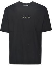 Lanvin - Chest Logo Plain T-Shirt - Lyst