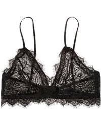 Anine Bing - Triangle Cup Sheer Lace Bra - Lyst
