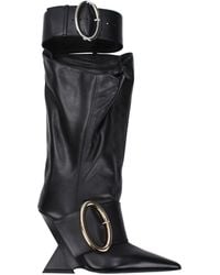 The Attico - Buckle Detail Kneehigh Boots - Lyst