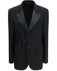 Balenciaga - Black Wool Coat - Lyst