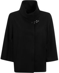 Fay - High Neck Toggle Lock Jacket - Lyst