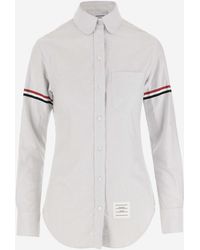 Thom Browne - Striped Cotton Shirt - Lyst