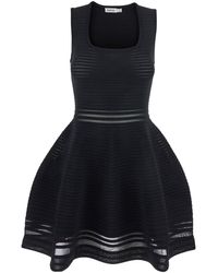 Jonathan Simkhai - Square Neck Dress With Flared Skirt - Lyst