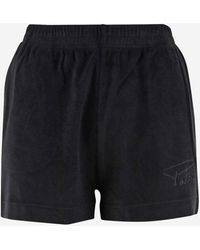 Patou - Cotton Terry Short Pants With Logo - Lyst