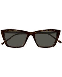 Saint Laurent - Sl 737 Mica Thin Linea Sl Logo Sunglasses - Lyst