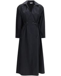 Max Mara - Pedaggi Midi Dress Cotton Poplin - Lyst