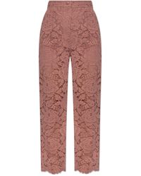 Dolce & Gabbana - Lace Trousers - Lyst