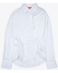 DIESEL - 0Imal C-Siz-N1 Cotton Shirt With Wrap Closure - Lyst