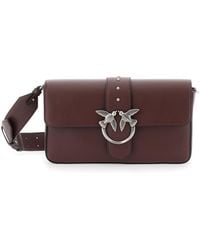 Pinko - Love Birds Shoulder Bag With Buckle And Adjustable Leather Strap For Crossbody - Lyst