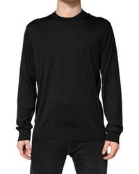 Dolce & Gabbana - Silk Crew Neck Pullover Sweater Clothing - Lyst