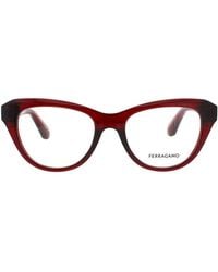 Ferragamo - Salvatore Eyeglasses Cat Eye Full Rim, Transparent Frame And Clear Demo Lenses Lens Sf2989616 - Lyst