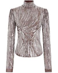 Rabanne - Long-Sleeve Top With Embroidery Details - Lyst
