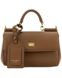 Dolce & Gabbana - Mini Sicily Leather Tote Bag Calfskin - Lyst