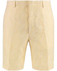 Fendi - Linen Bermuda Shorts Cotton - Lyst