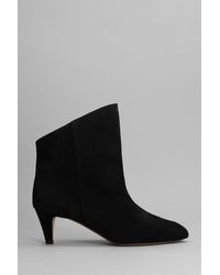 Isabel Marant Donatee Low Heels Ankle Boots In Black Leather