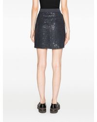 Brunello Cucinelli - Gray Acetate Mini Skirt - Lyst