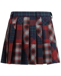Miu Miu - Multicolor Wool Mini Skirt - Lyst