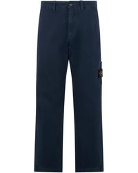 Stone Island - Trousers Straight Cut Cotton - Lyst